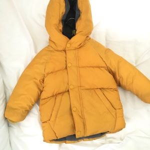 Mustard Zara puffy jacket